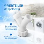 Doppelanschluss 3/4" für Wasserzuleitung zur Waschmaschine Geschirrspüler – Bild 3