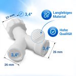 Doppelanschluss 3/4" für Wasserzuleitung zur Waschmaschine Geschirrspüler – Bild 2