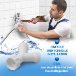 Doppelanschluss 3/4" für Wasserzuleitung zur Waschmaschine Geschirrspüler – Bild 6