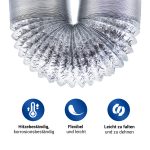 Abluftschlauch 150erR 5m aus Alu für Luftführungssystem in Dunstabzugshaube – Bild 5