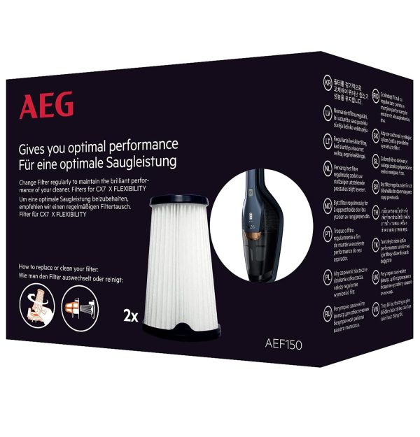 Innenfilter Set 2x AEG 900168375/5 AEF150 für Stielhandstaubsauger Akkusauger