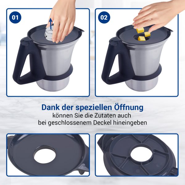 Mixtopfdeckel passend wie Vorwerk Abdeckung für Thermomix TM21 Küchenmaschine