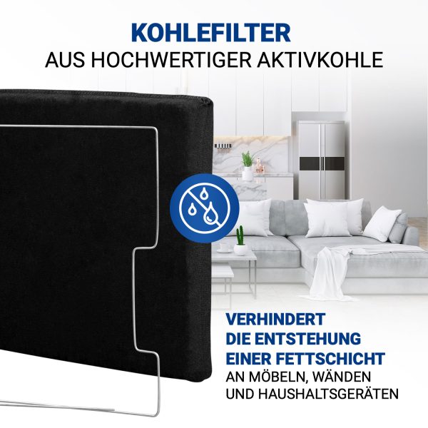 Kohlefilter Type20 wie Wpro 484000008571 220x180mm für Dunstabzugshaube