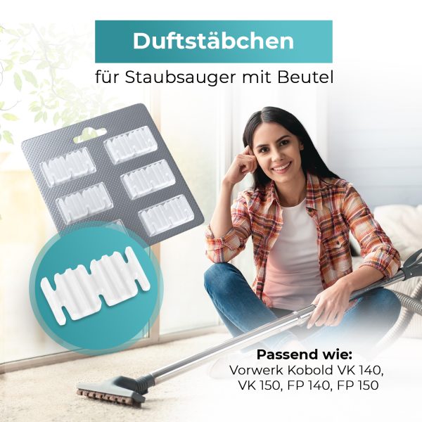 Duftsticks 12xSet wie Vorwerk Kobold VK FP 140 150 Luftfrischer für Staubsauger