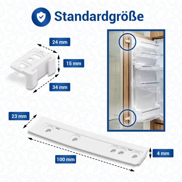 Türmontageset 2x wie AEG 223034904/1 Schleppscharnier für Kühlschrank