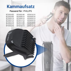 Kammaufsatz 0,4-10 mm wie Philips 422203633391 für Rasierer