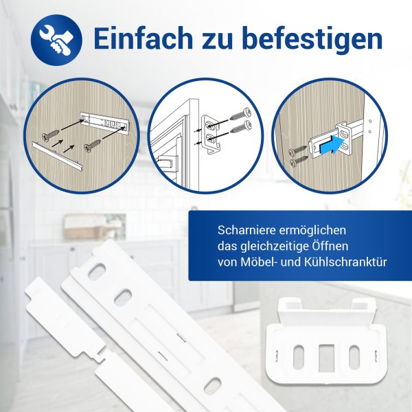 Türmontageset wie Bauknecht 481231019131 für Schlepptür Kühlschrank