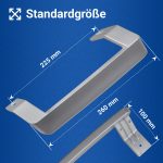 Türgriff wie Beko 4900061200 Handgriff silber 260mm für KühlGefrierschrank