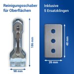 Ceranfeldschaber Set VIOKS Schaber+5 Klingen Feldschaber für Ceranfeld Kochfeld