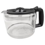 Glaskanne SEB SS-207199 mit schwarzem Deckel für Espressomaschine