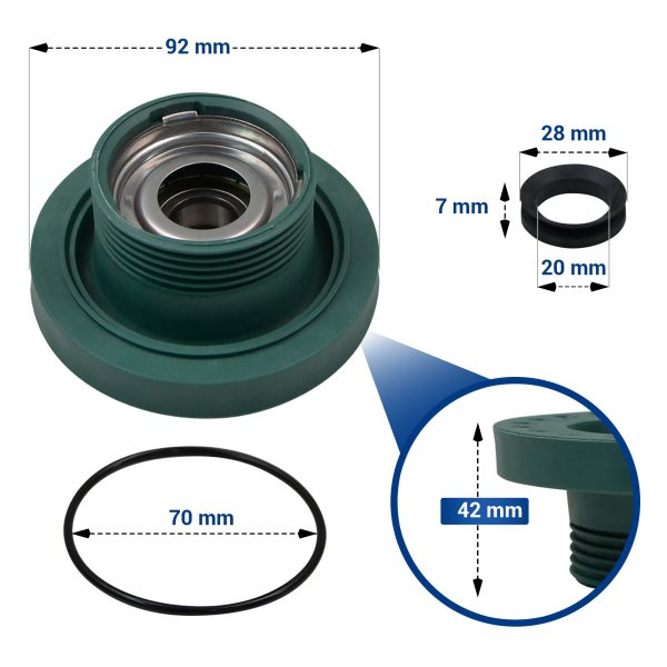 Lagerungset wie Electrolux 407143096/3 links für Toplader Waschmaschine