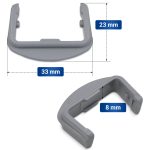 Laufschienenkappe wie Whirlpool 481246279746 für Geschirrkorb Geschirrspüler – Bild 4