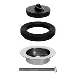 Ablaufventil 1 1/2 x 30 Ø 70 mm mit Stopfen und Dreikantbügel für Spüle