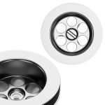 Ablaufventil 1 1/2 x 30 Ø 70 mm mit Stopfen und Dreikantbügel für Spüle