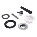 Ablaufventil 1¼ 60mmØ mit Stopfen SiebMessing verchromt für Keramikbecken