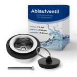 Universalablaufventil 1 1/4 x 30 Ø 60 mm mit Schlüsselring für Spülbecken
