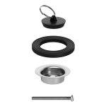 Universalablaufventil 1 1/4 x 30 Ø 60 mm mit Schlüsselring für Spülbecken