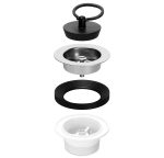 Ablaufventil mit Stopfen und Griffbügel 1 1/2 Zoll x 30Ø 70mm für Spülbecken