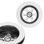 Ablaufventil 1½“ x 55 mm Ø 70 mm mit Stopfen Kugelkette 190 mm für Spüle