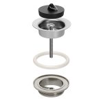 Universal-Ablaufventil 1¼“ Ø 60 mm mit Stopfen und Dreikantbügel in Spüle