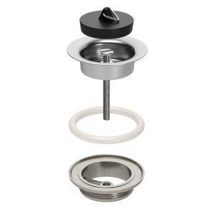 Universal-Ablaufventil 1¼“ Ø 60 mm mit Stopfen und Dreikantbügel in Spüle