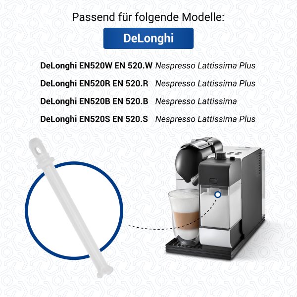 Milchansaugrohr 3 Stk wie DeLonghi 5313226701 für Milchbehälter Kaffeemaschine