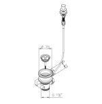 Siebkorbventil 70 mm Excentergarnitur mit Zugbetätigung Überlauf für Spüle