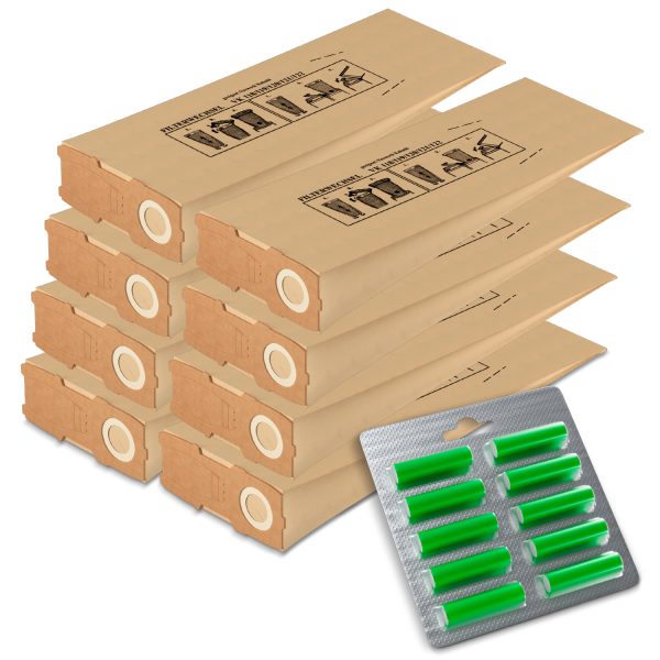 Set 8x Staubsaugerbeutel für Vorwerk Kobold Staubsauger + 10x Duftkartuschen