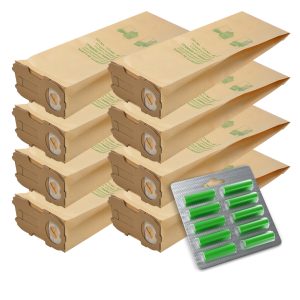 Staubsaugerbeutel Set 8x für Kobold Staubsauger + 10x Duftkartuschen