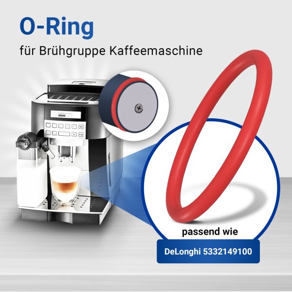 O-Ring Set 2x 43mmØ wie DeLonghi 5332149100 für Brühgruppe Kaffeemaschine
