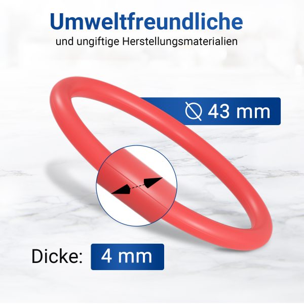 O-Ring Set 2x 43mmØ wie DeLonghi 5332149100 für Brühgruppe Kaffeemaschine