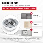 Ablaufgarnitur Siebkorbventil 3 1/2 Ø 114 mm für Spüle