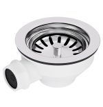 Siebkorbventil Ø 114 mm 1 " mit Anschluss für seitlichen Überlauf für Spüle