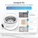 Siebkorbventil Ø 114 mm G 1 1/2" mit Anschluss für seitlichen Überlauf für Spüle – Bild 2