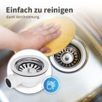 Siebkorbventil Ø 114 mm G 1 1/2" mit Anschluss für seitlichen Überlauf für Spüle – Bild 6