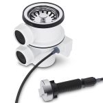 Spülenablaufgarnitur mit Siebkorb Excenterventil 70 mm 1 1/2 " verschließbar