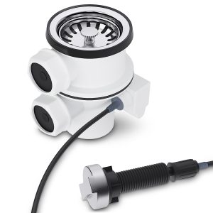 Spülenablaufgarnitur mit Siebkorb Excenterventil 70 mm 1 1/2 " verschließbar