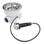 Siebkorbventil Ø 114 mm Bowdenzug Drehbetätigung 1 " mit Anschluss Überlauf