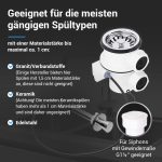 Siebkorbventil Ø 70 mm Excentergarnitur 1 Zoll Anschluss für Überlauf