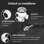 Siebkorbventil Ø 70 mm Excentergarnitur 1 Zoll Anschluss für Überlauf