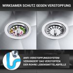 Siebkorbventil Ø 70 mm Excentergarnitur 1 Zoll Anschluss für Überlauf