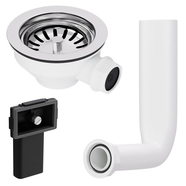 Siebkorb-Excenterventil Siebkorbventil 114mm mit Überlauf für Küchenspüle