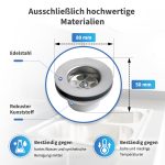 Stopfen-Ventil Universalventil 1 1/2" für Spülbecken und Spülwanne