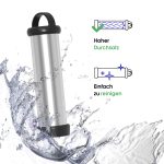 Ablaufgarnitur 1 1/2" verchromt mit Standrohr für Spülbecken und Spülwanne