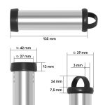 Ablaufgarnitur 1 1/2" verchromt mit Standrohr für Spülbecken und Spülwanne