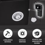 Siebkorb-Excenterventil Ø114 mm mit Raumschaffer, Überlauf und Drehbetätigung