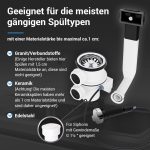 Spülenablaufgarnitur 70 mm 1 1/2 Zoll mit Raumschaffer Überlauf für Spüle