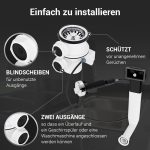 Spülenablaufgarnitur 70 mm 1 1/2 Zoll mit Raumschaffer Überlauf für Spüle