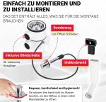 Siebkorbventil 70 mm Excentergarnitur mit Zugbetätigung Überlauf für Spüle