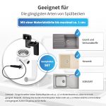 Siebkorbventil Set 114mm mit Excenterventil Drehbetätigung für Spüle